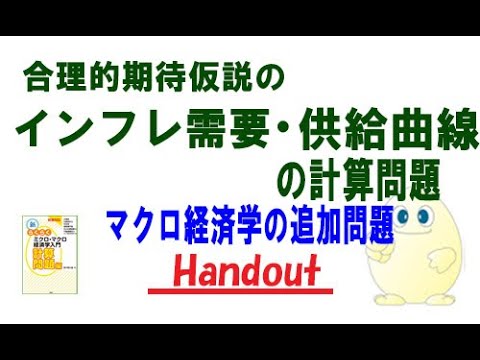 マクロ経済学「追加問題」合理的期待形成におけるインフレ需要・供給の計算問題