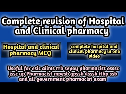 hospital and clinical pharmacy MCQ#osssc pharmacist and mphw exam 2024#rrb pharmacist exam 2024