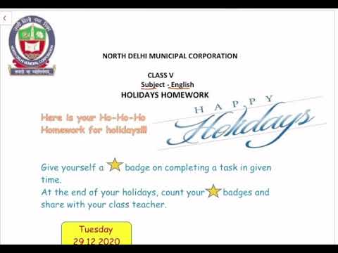 Class 5-English Holiday Homework Winter vacation |How to do| शीतकालीन अवकाश हेतु गृहकार्य कैसे करें