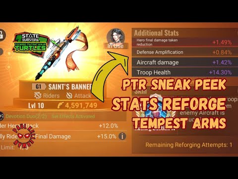 State of Survival: Tempest Arms Stats Reforge - PTR Sneak Peek