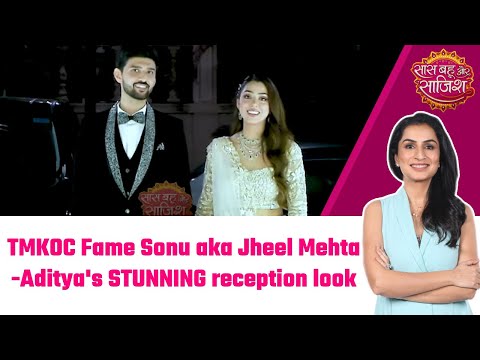 TMKOC Fame Sonu aka Jheel Mehta stuns in a white lehenga on her reception, Aditya looks handsome