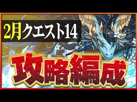 【2月クエスト14】カリドラループで攻略！今月も交換できます【パズドラ】