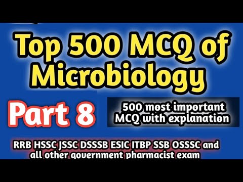 top 500 MCQ of microbiology#rrb pharmacist exam#pharmamcq#governmentpharmacistexampreparation