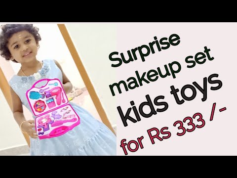 Unboxing kids makeup beauty set worth Rs 333 from amazon/makeup kit for girls/2years kids toys Tamil