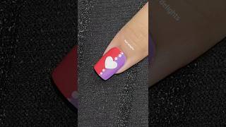 Heart nail art #nailsart #art #nails #heart #naildesign #nailtutorial