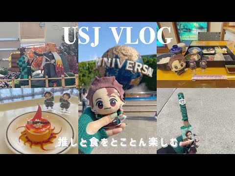 【USJ VLOG】ひとりユニバでオタ活 🌏💫 推しと爆食で幸せいっぱいのひととき｜Universal studios japan｜鬼滅の刃