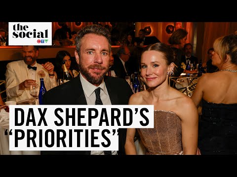 Kristen Bell Captures Dax Shepard Watching NFL Game During Golden Globes | The Social