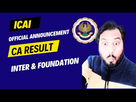 |ICAI OFFICIAL Announcement For CA Result Inter & Foundation Same Day Sep 24 Exam|