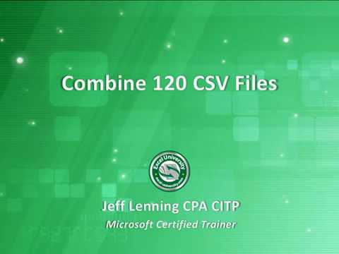 Combine 120 CSV Files