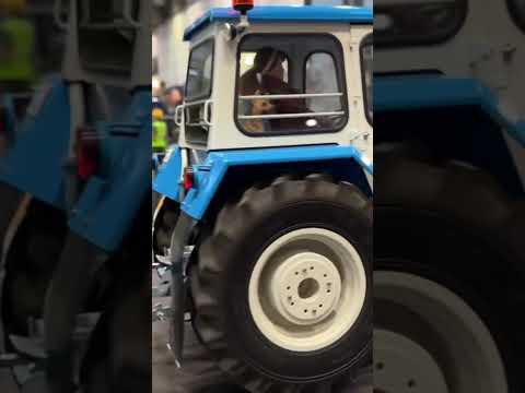 Remote-Controlled Fortschritt ZT 300-C Tractor with Trailer at Model Exhibition