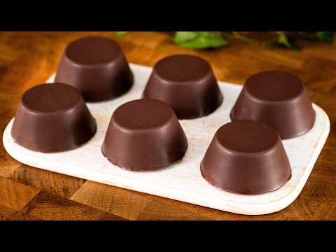 🍫 Chocolate dessert with homemade caramel in 5 minutes! No baking! Without flour, without gelatin