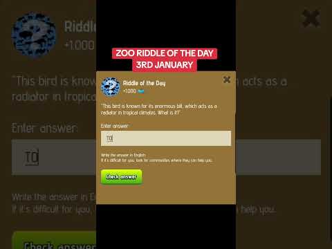 #zoo riddle of the day #airdrop #shortvideo