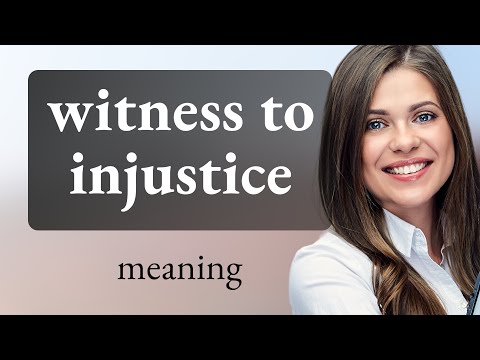 Understanding "Witness to Injustice"