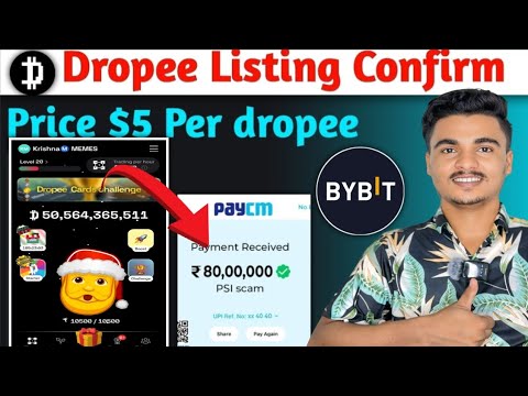 Dropee  Listing Dtae confirmed ☑️ || Dropee Price $5 || Dropee Airdrop Distribution start ✅