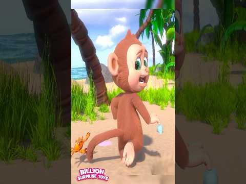 Funny monkey vs crab cartoon 🦀🐒 #shorts #funny