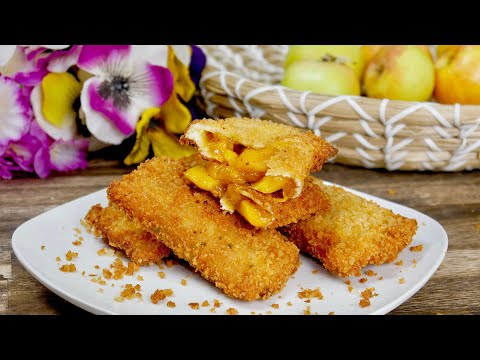 Super Easy, CRISPY AND SWEET CARAMELIZED MANGO POCKET PIE | MANGO DESSERTS RECIPE | Cookingwithlil