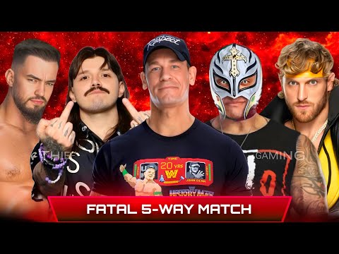 WWE 2K24 • FATAL 5-WAY MATCH - John Cena Dominik Mysterio Rey Mysterio Austin Theory Logan Paul |WWE