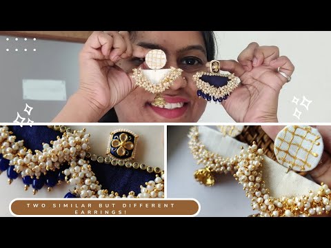 DIY STATEMENT EARRINGS | NEW HANDMADE FABRIC EARRINGS | JEWELRY MAKING AT HOME | DIY FABRIC EARRINGS