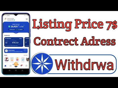 ice network new update || ice contrect adress ishu || ice network withdrw || ice network listing ice