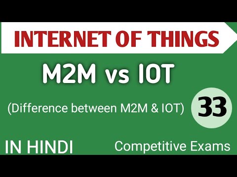 Lec - 5.3 Difference between M2M & IOT in Hindi