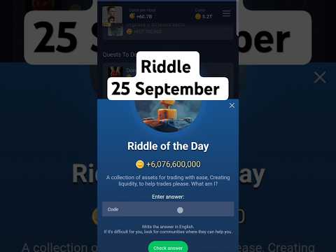 X Empire riddle of the day today 25 September | Musk empire riddle