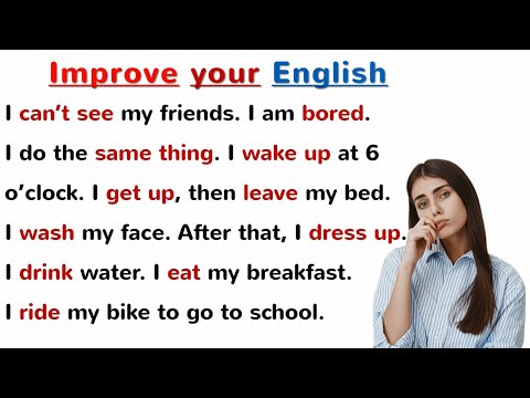 Daily Routine (I am Bored) ❤️ SIMPLE PRESENT TENSE Learning English Speaking Conversation