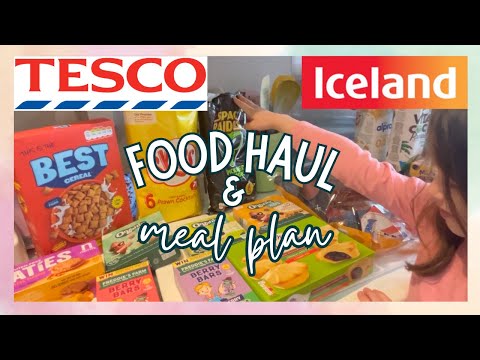 ICELAND + TESCO FOOD HAUL & MEAL PLAN | GROCERY HAUL UK