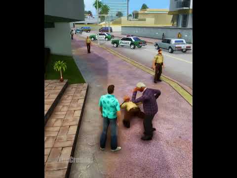 Gta Vice City Pedestrians Without the nightstick that cop would’ve lost😂 #vicecity #gameplay #asmr