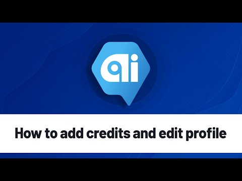 How to buy more credits and edit your profile on AI Collective