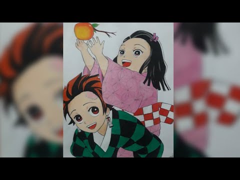 Tanjiro and Nezuko fanart | Demon slayer | #shorts #demonslayer