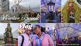 Winter Break Vlog! **Snow Carnival + Christmas Party**