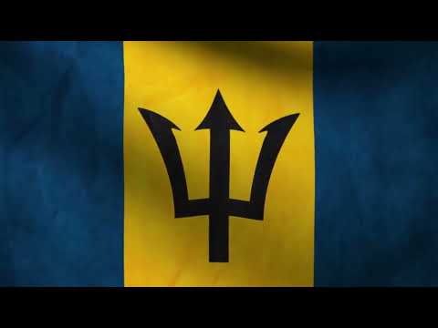 [10 Hours] Barbados Flag Waving - Video & Audio - Waving Flags