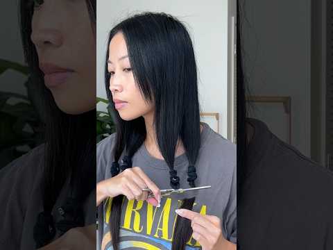 Long bob haircut at home transformation. Full video on my channel 🫶🏼