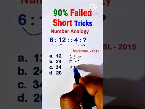 Number Analogy Reasoning Short Tricks  | #reasoning short tricks #ssc #ssccgl #sscgd #sscchsl