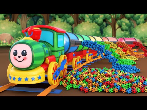 Wheels on the Bus + Baby Shark - Soccer ball shaped wheels - Baby Nursery Rhymes & Kids Songs