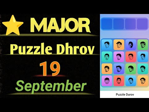 Major Puzzle Dhrov 19 September | Daily Puzzle | Telegram Bot