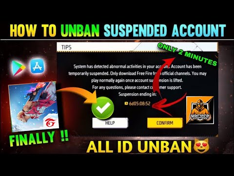 How To Recover Free Fire Suspended Account | ff suspended id Recover 100% | Free Fire ID Unban Trick