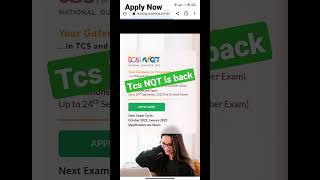 Tcs NQT for 2022 is back. Apply Now #tcs #tcsnqt2022 #nqt #career #tata #job #graduate #applynow