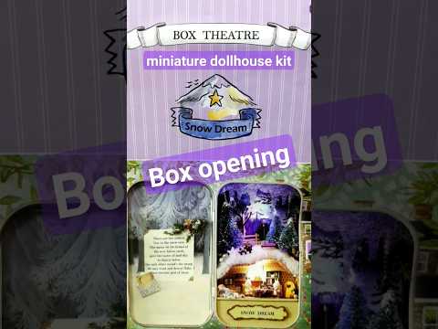 DIY miniature dollhouse kit "Snow dream - box theatre" unboxing #Shorts