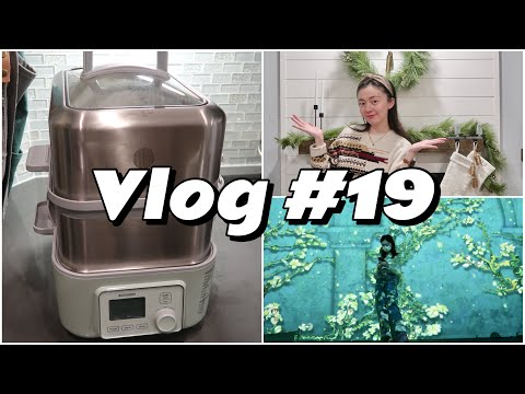 VLOG #19 素颜化个妆 | 感恩节晚餐 | 北鼎蒸炖锅 | 黑五买了啥 | 🎄圣诞装饰DIY | 西雅图梵高展