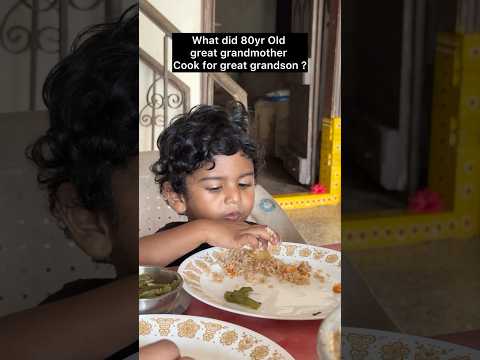 80yr old great grandmother cooked for great great son #telugushorts #foodvlog #teluguvideos