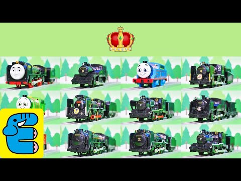 Plarail Who is the Strongest Steam Engine with 12 Trains? [English Subs]