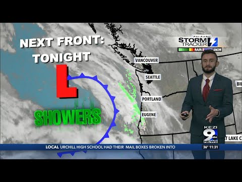 Showers, chilly temps to arrive later Tuesday night