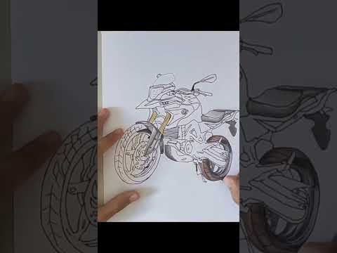 Draw gs310 BMW #motos #drawingmoto #shorts