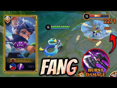 FANG INSANE BURST DAMAGE | FANG JUNGLE GAMEPLAY - HONOR OF KINGS