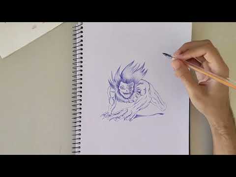 Drawing Titan jaw (Shingeki no kyojin) -BIC