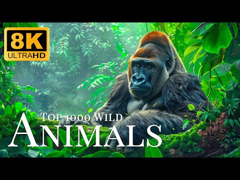 Top 1000 Wild Animals 8K ULTRA HD🐾Relaxing Animal Film with Soothing Music