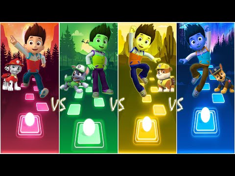 Paw Patrol With New Colors - Paw Patrol Song - Tiles Hop EDM Rush!