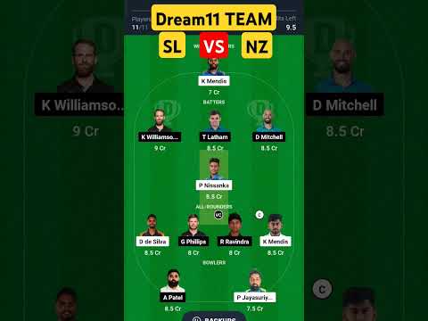 SL vs NZ Dream11 prediction | NZ VS SL DREAM11 TEAM PREDICTION TODAY