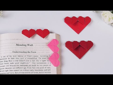 Easy Origami Heart Bookmark Tutorial | Create Your Paper Heart Bookmarks